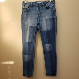 ARTISAN NY Patchwork Denim Ankle Jeans